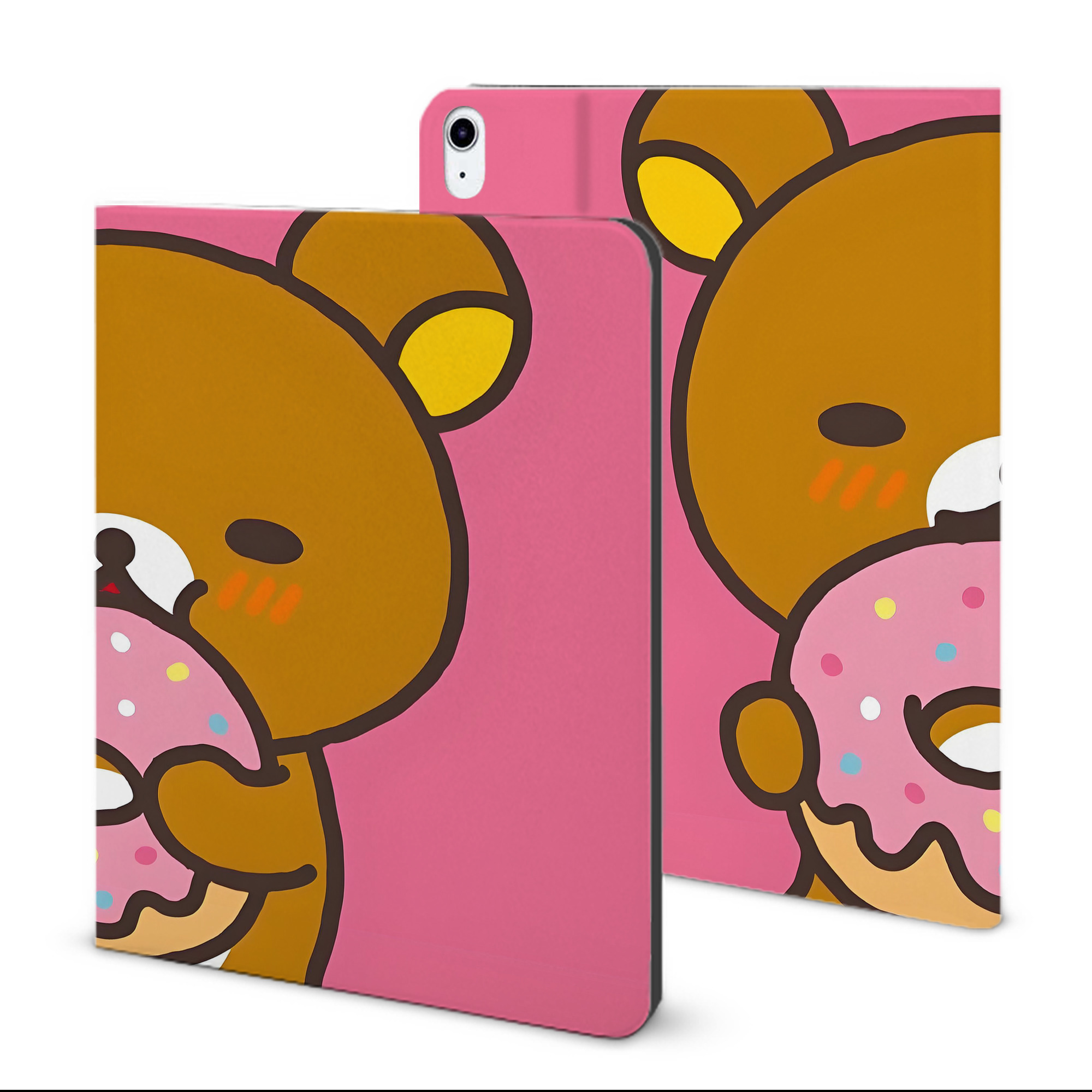（画像用） リラックマ リラックマ キイロイトリ Rilakkuma Korilakkuma Kiiroitori IPad ケース ブック型 PUレザー TPU 耐衝撃 軽量 薄型 ペン収納なし 全面保護 IPad 各モデル対応